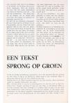 EEN TEKST SPRONG OP GROEN