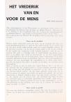HET VREDERIJK VAN EN VOOR DE MENS VREDE DOOR REVOLUTIE