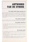 ANTWOORD VAN DE SYNODE