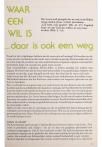 WAAR EEN WIL IS …daar is ook een weg