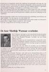 De heer Matthijs Warnaar overleden