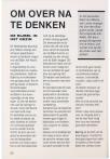 OM OVER NA TE DENKEN