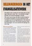 BELEMMERINGEN IN HET EVANGELISATIEWERK