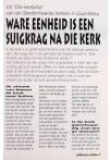 WARE EENHEID IS EEN SUIGKRAG NA DIE KERK